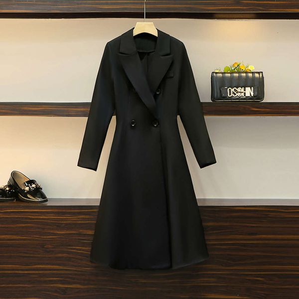 fashion medium women's autumn fat sister large length size windbreaker waist slim double breasted thin coat luxury, Tan;black
fashion medium women's autumn fat sister large length size windbreaker waist slim double breasted thin coat luxury, Tan;black