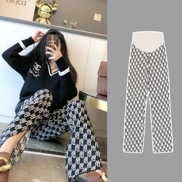 maternity bottoms pregnant women with wide-legged trousers fashion forked knitting spring and autumn, White
maternity bottoms pregnant women with wide-legged trousers fashion forked knitting spring and autumn, White