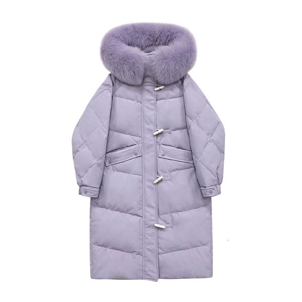 New 2021 Winter Women Parka Large Fox Fur Hooded Jacket 90% White Duck Down Coat Horn Button Zipper Snow Warm Outwear Qqbz, Black
New 2021 Winter Women Parka Large Fox Fur Hooded Jacket 90% White Duck Down Coat Horn Button Zipper Snow Warm Outwear Qqbz, Black