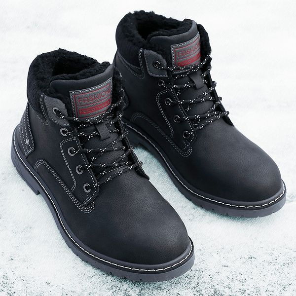 winter men military ankle boots waterproof fashion casual shoes with fur plush warm snow boots male outdoor black sneakers botas
winter men military ankle boots waterproof fashion casual shoes with fur plush warm snow boots male outdoor black sneakers botas