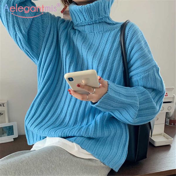 aelegantmis women solid blue white turtleneck ribbed sweater pullover korean fashion vintage soft warm knit casual chic 210607, White;black
aelegantmis women solid blue white turtleneck ribbed sweater pullover korean fashion vintage soft warm knit casual chic 210607, White;black