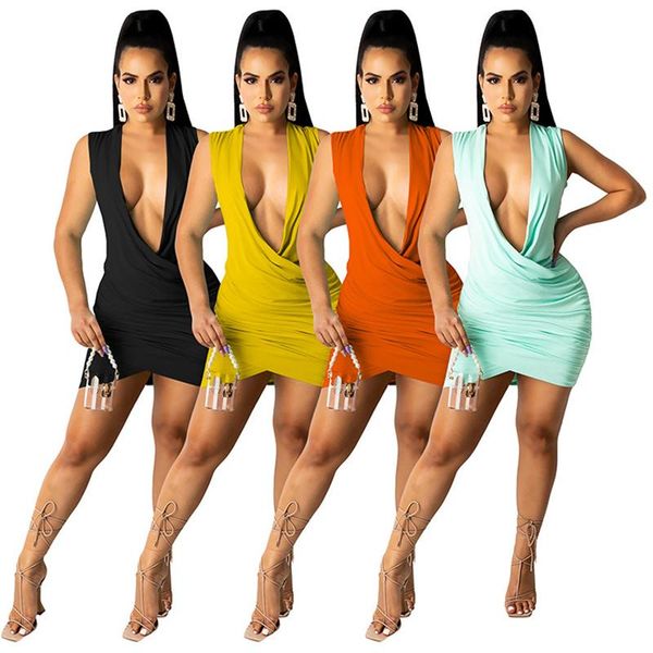casual dresses deep v neck solid mini dress summer fashion sleeveless party club bodycon vestidos, Black;gray
casual dresses deep v neck solid mini dress summer fashion sleeveless party club bodycon vestidos, Black;gray