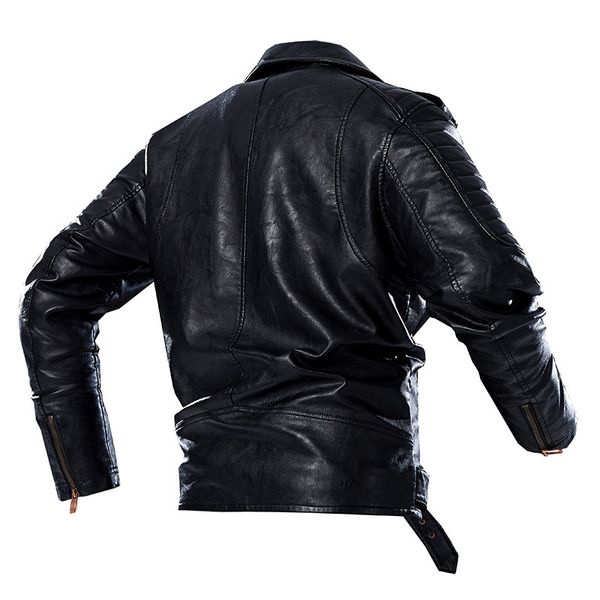 men's jackets from the vintage motorcycle winter casual blazer lapel leather jacket plutonium clothes kvz9, Black
men's jackets from the vintage motorcycle winter casual blazer lapel leather jacket plutonium clothes kvz9, Black