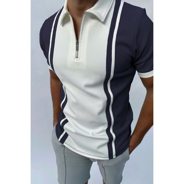 nobility pattern men's zipper polo t shirt comfortable breathable fashionable cool daily travel work party, White;black
nobility pattern men's zipper polo t shirt comfortable breathable fashionable cool daily travel work party, White;black