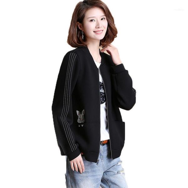 spring autumn women coat long sleeve embroidery jacket casual ladies outwear baseball streetwear clothes plus size1, Black;brown
spring autumn women coat long sleeve embroidery jacket casual ladies outwear baseball streetwear clothes plus size1, Black;brown