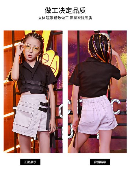 2021 new girl hip hop suit children sir dance clothing handsome show girl trend practice jacket black children suit, Black;red
2021 new girl hip hop suit children sir dance clothing handsome show girl trend practice jacket black children suit, Black;red