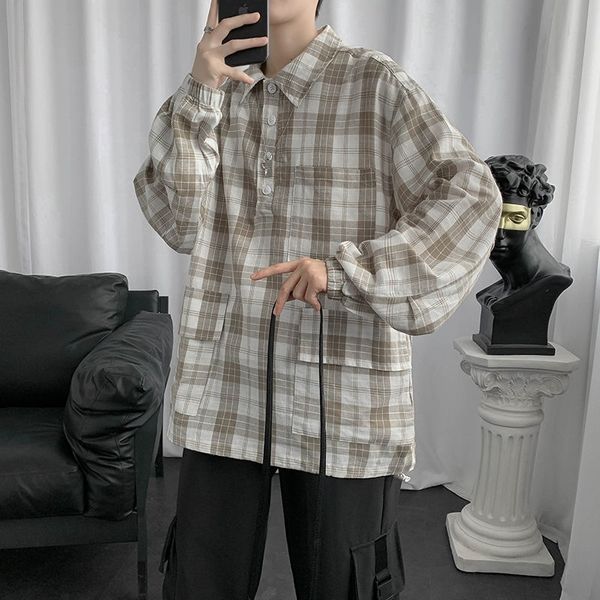 men's casual shirts autumn cotton linen plaid fashion retro pullover mens streetwear loose long sleeve men -2xl gt5u, White;black
men's casual shirts autumn cotton linen plaid fashion retro pullover mens streetwear loose long sleeve men -2xl gt5u, White;black