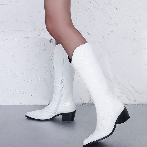 boots embossed faux leather ladies knight autumn winter fashion zipper thick-heel knee high plus size women's shoes, Black
boots embossed faux leather ladies knight autumn winter fashion zipper thick-heel knee high plus size women's shoes, Black