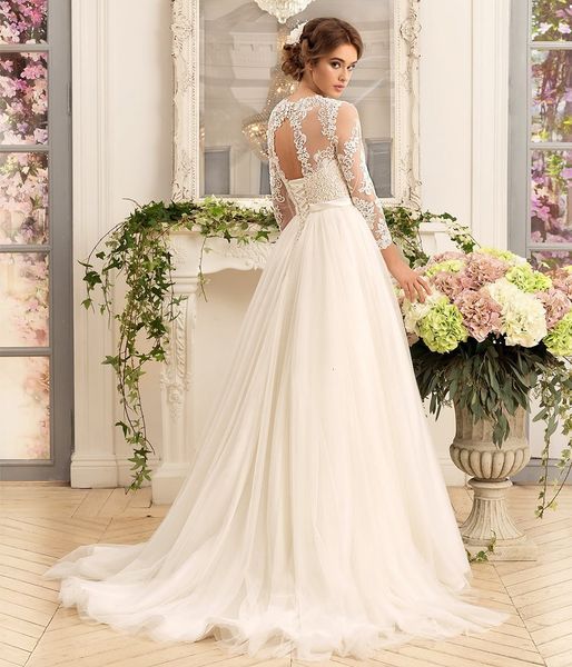 long new gorgeous sleeve es 2021 o-neck lace a-line tulle bridal gown applique wedding robe mariee 6x2u, White
long new gorgeous sleeve es 2021 o-neck lace a-line tulle bridal gown applique wedding robe mariee 6x2u, White