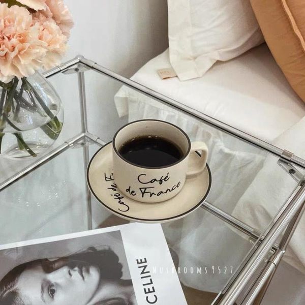 mugs korean style french simple beige retro couple mug coffee cup afternoon tea saucer set
mugs korean style french simple beige retro couple mug coffee cup afternoon tea saucer set