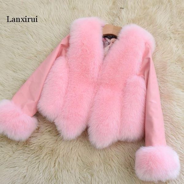 women's fur & faux fashion autumn winter jacket short coat women clothing casual pu leather spliced imitation l72, Black
women's fur & faux fashion autumn winter jacket short coat women clothing casual pu leather spliced imitation l72, Black