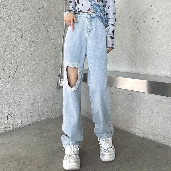women's jeans 2021 streetwear heart shaped hole for women high waist mom vintage black denim pants full length trouser harajuku, Blue
women's jeans 2021 streetwear heart shaped hole for women high waist mom vintage black denim pants full length trouser harajuku, Blue
