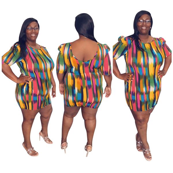 plus size women dress fashion multicolor printing o-neck short sleeve backless bodycon mini dresses for nightclub party, Black;gray
plus size women dress fashion multicolor printing o-neck short sleeve backless bodycon mini dresses for nightclub party, Black;gray