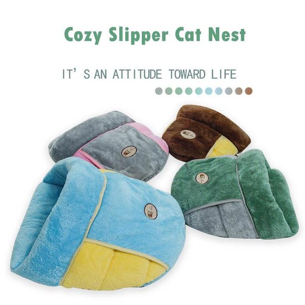 new slipper shape cozy cat nest winter warm sleeping bag puppy pad small dog bed with cushion pet squirrel hamster house
new slipper shape cozy cat nest winter warm sleeping bag puppy pad small dog bed with cushion pet squirrel hamster house