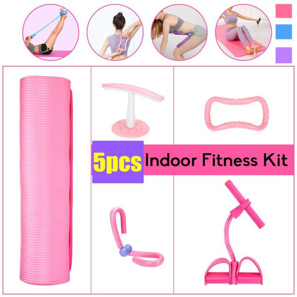 5 pcs set yoga mat training equipment indoor workout gear resistance bands stretch tension pull rope full body muscle exercise
5 pcs set yoga mat training equipment indoor workout gear resistance bands stretch tension pull rope full body muscle exercise
