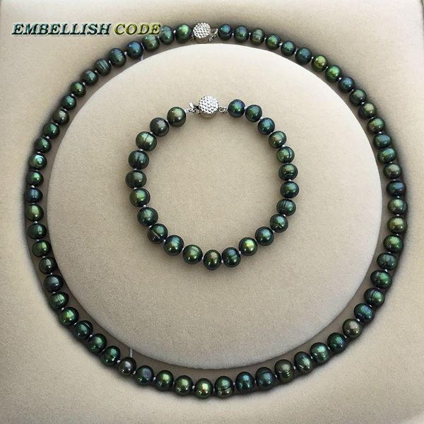 earrings & necklace low price 7-8mm bracelet set promotions sale dark malachite green real cultured pearls classic style for women, Silver
earrings & necklace low price 7-8mm bracelet set promotions sale dark malachite green real cultured pearls classic style for women, Silver