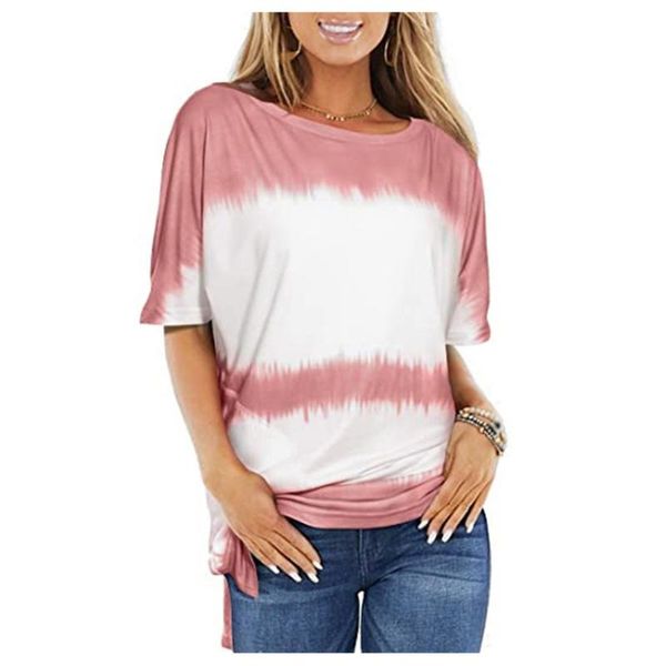 women's t-shirt loose o-neck short sleeve gradient tie-dye printed summer commute office breathable, White
women's t-shirt loose o-neck short sleeve gradient tie-dye printed summer commute office breathable, White