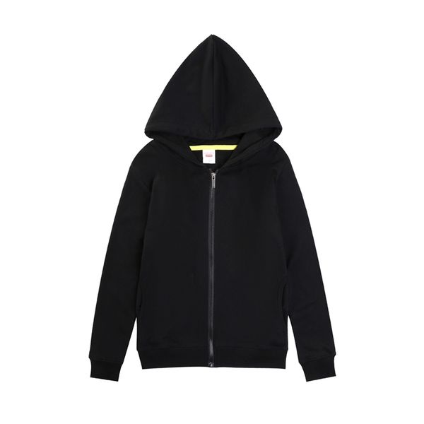 dongguan yuchun thin zipper pocket hooded sweater leisure hip hop trend spring and autumn bottomed jacket, Black