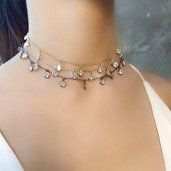 pendant necklaces water drop choker necklace and long chain for women double-faced zircon 2021 fashion boho jewelry, Silver
pendant necklaces water drop choker necklace and long chain for women double-faced zircon 2021 fashion boho jewelry, Silver