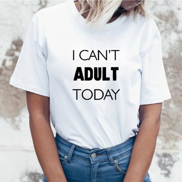 women's t-shirt i can't today funny t shirt women letter printed short sleeve cotton tee femme casual loose top, White
women's t-shirt i can't today funny t shirt women letter printed short sleeve cotton tee femme casual loose top, White