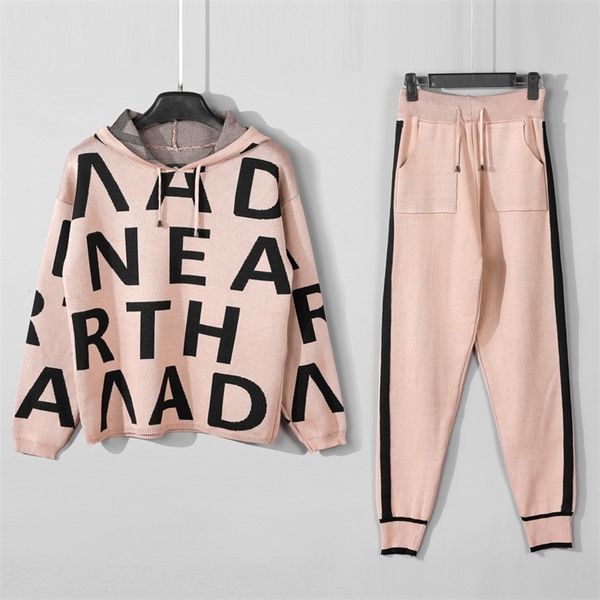 hlbcbg fashion autumn women 2 pieces sets casual letter print patchwork loose knitted sweater shawl scarf wide-leg pants suits 220315, White
hlbcbg fashion autumn women 2 pieces sets casual letter print patchwork loose knitted sweater shawl scarf wide-leg pants suits 220315, White