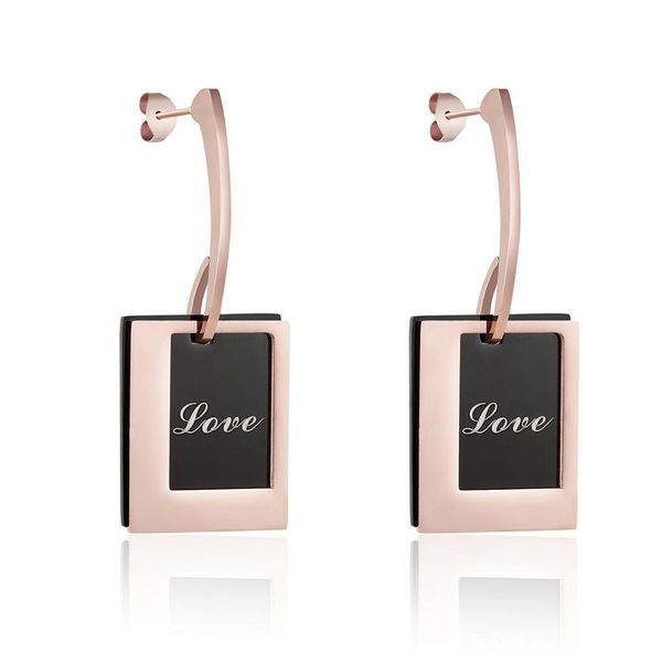 dangle & chandelier design stainless steel plated black carved love pattern drop earrings double rectangle rose gold woman fashion, Silver
dangle & chandelier design stainless steel plated black carved love pattern drop earrings double rectangle rose gold woman fashion, Silver