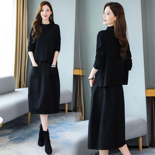 casual dresses party dress women clothes skirt suit large size elegant fat two-piece set ageing early spring and autumn, Black;gray
casual dresses party dress women clothes skirt suit large size elegant fat two-piece set ageing early spring and autumn, Black;gray