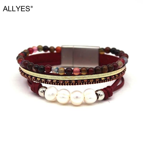 tennis allyes pearl crystal natureal stone beads chain leather bracelets for women fashion multilayer wrap bracelet female jewelry, Golden;silver
tennis allyes pearl crystal natureal stone beads chain leather bracelets for women fashion multilayer wrap bracelet female jewelry, Golden;silver
