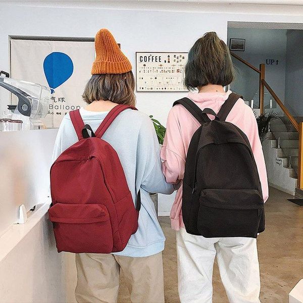 backpack college style simple versatile student schoolbag literary sweet girl pure color travel bag
backpack college style simple versatile student schoolbag literary sweet girl pure color travel bag