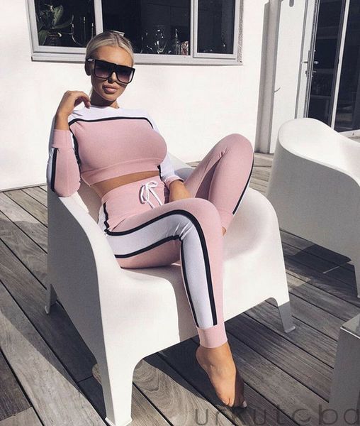 2.p.cs women's training suit cropped hoodies sweatshirt broek sets sports stripped packages, Gray
2.p.cs women's training suit cropped hoodies sweatshirt broek sets sports stripped packages, Gray