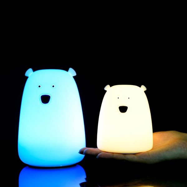 night lights cute bear led light decoracion dormitorio for children baby kids bedside lamp multicolor silicone touch sensor tap control
night lights cute bear led light decoracion dormitorio for children baby kids bedside lamp multicolor silicone touch sensor tap control
