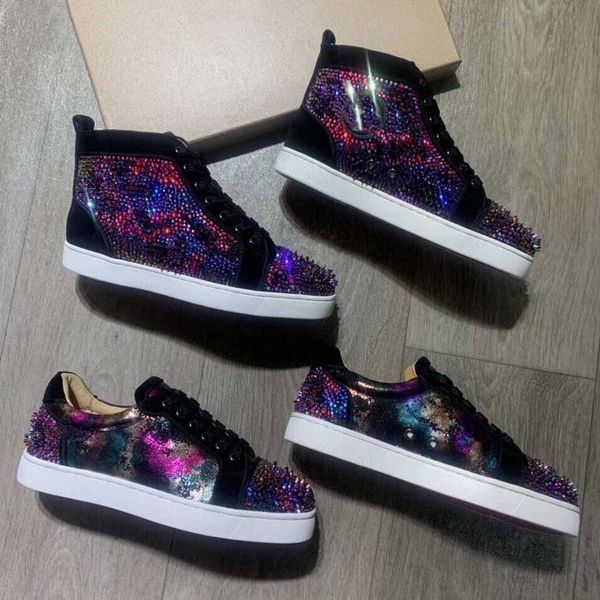 21s super quality men shoes red bottom spiked orlato bling bang rviets high sneakers flat sparkling color spikes red soles luxury design, Black
21s super quality men shoes red bottom spiked orlato bling bang rviets high sneakers flat sparkling color spikes red soles luxury design, Black
