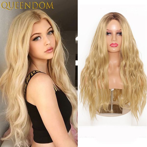 honey blonde wavy wig 24'' long water wave golden wigs for women ombre synthetic body wave cosplay wig heat resistant fa, Black
honey blonde wavy wig 24'' long water wave golden wigs for women ombre synthetic body wave cosplay wig heat resistant fa, Black