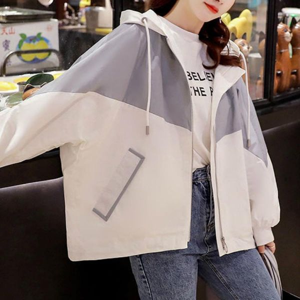 women's jackets women hooded patchwork oversize loose fashion coats casual korean style summer jacket simple couples all-match clothing, Black;brown
women's jackets women hooded patchwork oversize loose fashion coats casual korean style summer jacket simple couples all-match clothing, Black;brown