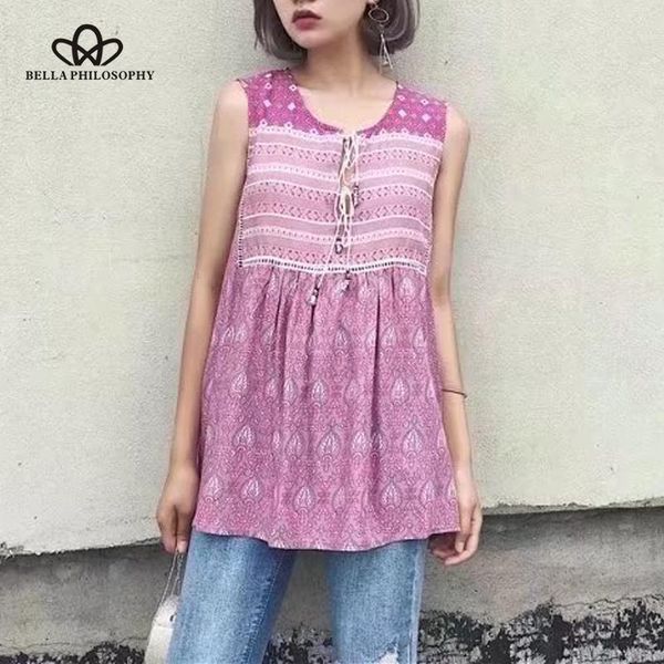 women's blouses & shirts hstar 2021 spring women sleeveless shirt printing hollow out loose pink fashion casual, White
women's blouses & shirts hstar 2021 spring women sleeveless shirt printing hollow out loose pink fashion casual, White