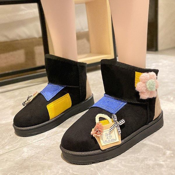 boots 2021 size 36-41 women winter female ankle snow botas mujer flat fur shoes thick bottom mixed colors non-slip warm booties, Black
boots 2021 size 36-41 women winter female ankle snow botas mujer flat fur shoes thick bottom mixed colors non-slip warm booties, Black