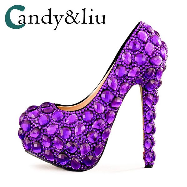 dress shoes women pumps ladies high heels purple diamond crystal eggplant round toe bride's wedding evening party, Black
dress shoes women pumps ladies high heels purple diamond crystal eggplant round toe bride's wedding evening party, Black