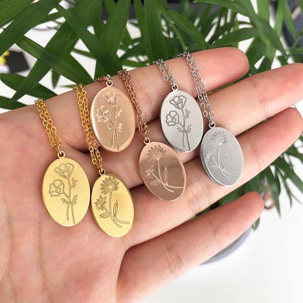 birth mother flower neckalce 2021 month women gift for mom gold color oval pendant necklace collar girl jewelry, Silver
birth mother flower neckalce 2021 month women gift for mom gold color oval pendant necklace collar girl jewelry, Silver