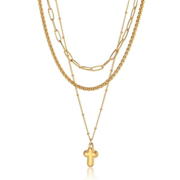 chains women necklace stack set layered gold color stainless steel paperclip wheat satellite link chain 3pcs tiny cross charm ldn253, Silver
chains women necklace stack set layered gold color stainless steel paperclip wheat satellite link chain 3pcs tiny cross charm ldn253, Silver
