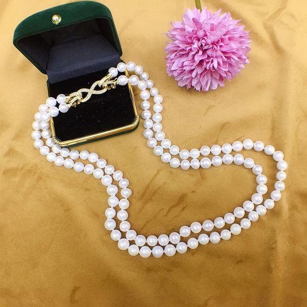 chokers habitoo classic 2 strand natural 9-10mm white freshwater pearl necklace diy adjustable gold cubic zircon clasp fashion jewelry, Golden;silver
chokers habitoo classic 2 strand natural 9-10mm white freshwater pearl necklace diy adjustable gold cubic zircon clasp fashion jewelry, Golden;silver