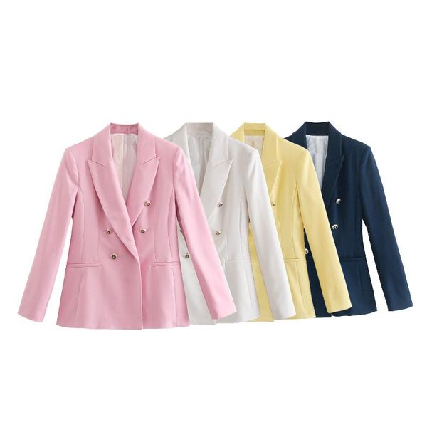 women's suits & blazers ladies double breasted blazer women's chic office retro jacket fashion notched collar long sleeve opa mujer, White;black
women's suits & blazers ladies double breasted blazer women's chic office retro jacket fashion notched collar long sleeve opa mujer, White;black