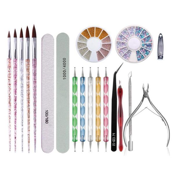 nail art kits manicure set cuticle pusher clippers files buffer sanding tool cleaning brush scissors dead skin remover dotting pen
nail art kits manicure set cuticle pusher clippers files buffer sanding tool cleaning brush scissors dead skin remover dotting pen