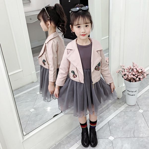 girls clothes coat + dress sets 2022 pu spring autumn kids teenagers birthday outfits children clothing kids sets jogging suit, Red;yellow
girls clothes coat + dress sets 2022 pu spring autumn kids teenagers birthday outfits children clothing kids sets jogging suit, Red;yellow
