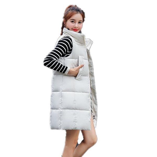 women's vests 2021 brand women vest winter jacket thicken warm long casual cotton padded waistcoat female sleeveless, Black;white
women's vests 2021 brand women vest winter jacket thicken warm long casual cotton padded waistcoat female sleeveless, Black;white
