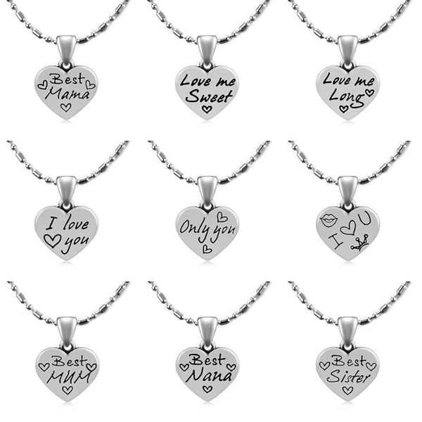 pendant necklaces 2021 fashion stainless steel heart i love you mum short for women/men's jewelry gift dj183, Silver
pendant necklaces 2021 fashion stainless steel heart i love you mum short for women/men's jewelry gift dj183, Silver