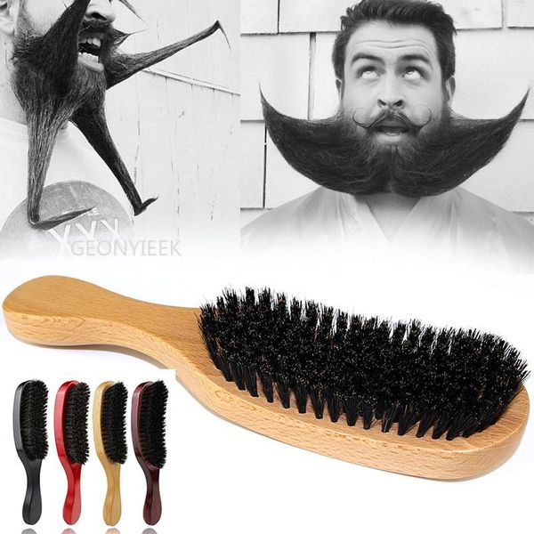 hair brushes bristle wave beard brush comb wooden handle large curved men natural combs styling tools, Silver
hair brushes bristle wave beard brush comb wooden handle large curved men natural combs styling tools, Silver
