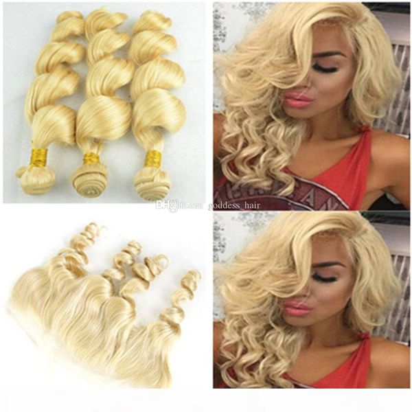 russiam loose wave ear to ear frontal with hair extension blonde pure #613 loose wave hair weft with frontal closure 4pcs lot, Black
russiam loose wave ear to ear frontal with hair extension blonde pure #613 loose wave hair weft with frontal closure 4pcs lot, Black