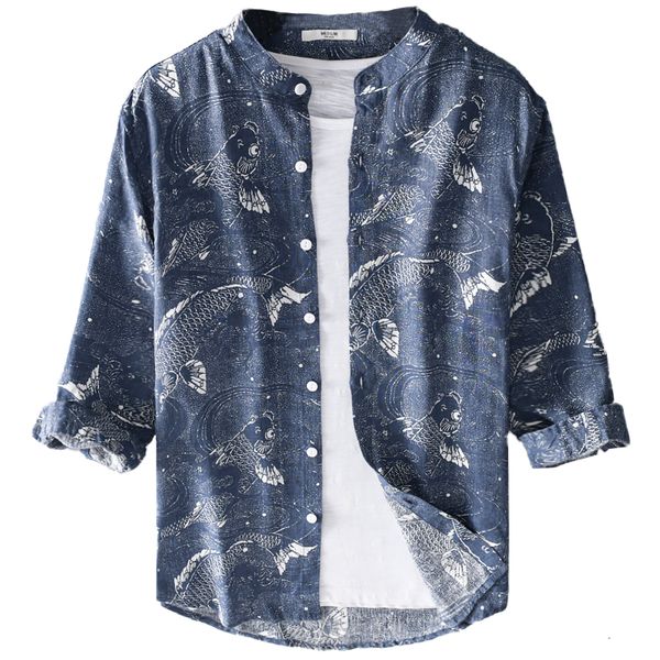 2021 new three-quarter sleeve pure linen summer brand breathable stand collar shirt for men casual fashion shirts male chemise dvqk, White;black
2021 new three-quarter sleeve pure linen summer brand breathable stand collar shirt for men casual fashion shirts male chemise dvqk, White;black