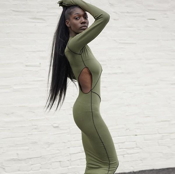 casual dresses women autumn long sleeve bodycon patchwork solid color green midi dress 2021 fall female wholesale clothes streetwear, Black;gray
casual dresses women autumn long sleeve bodycon patchwork solid color green midi dress 2021 fall female wholesale clothes streetwear, Black;gray