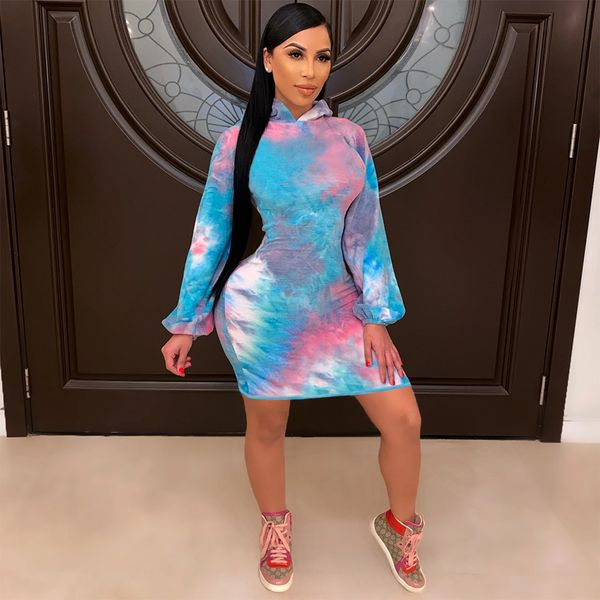 multicolor tie dye printed bandage dresses women long sleeve hooded party clubwear dress harajuku female plus size vestidos, White;black
multicolor tie dye printed bandage dresses women long sleeve hooded party clubwear dress harajuku female plus size vestidos, White;black